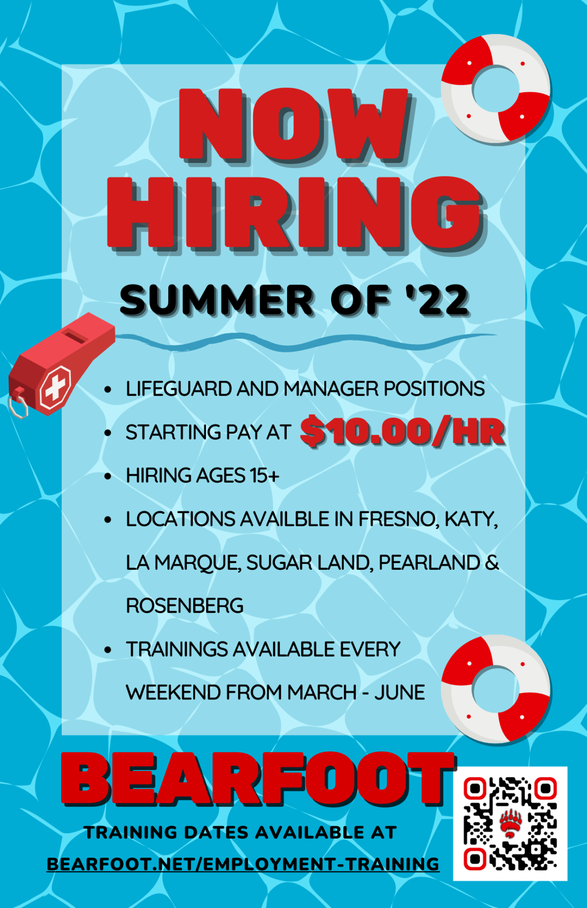 Now Hiring – Lifeguard and Managers – Bridgewater Homeowners Association